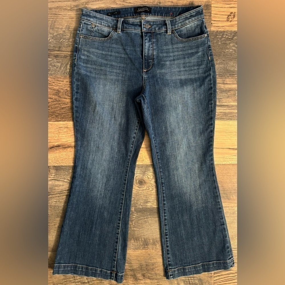 TALBOTS Flawless‎ Flare Five-Pocket Jeans Dark Wash CN5010 Women's 12P